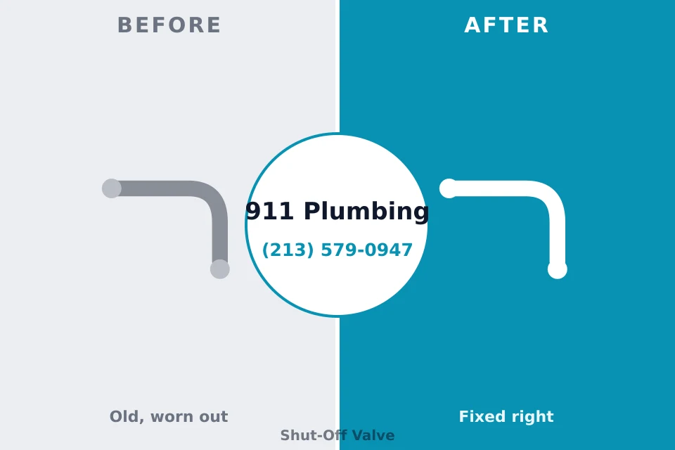 Before and after: plumbing repair Melville, NY